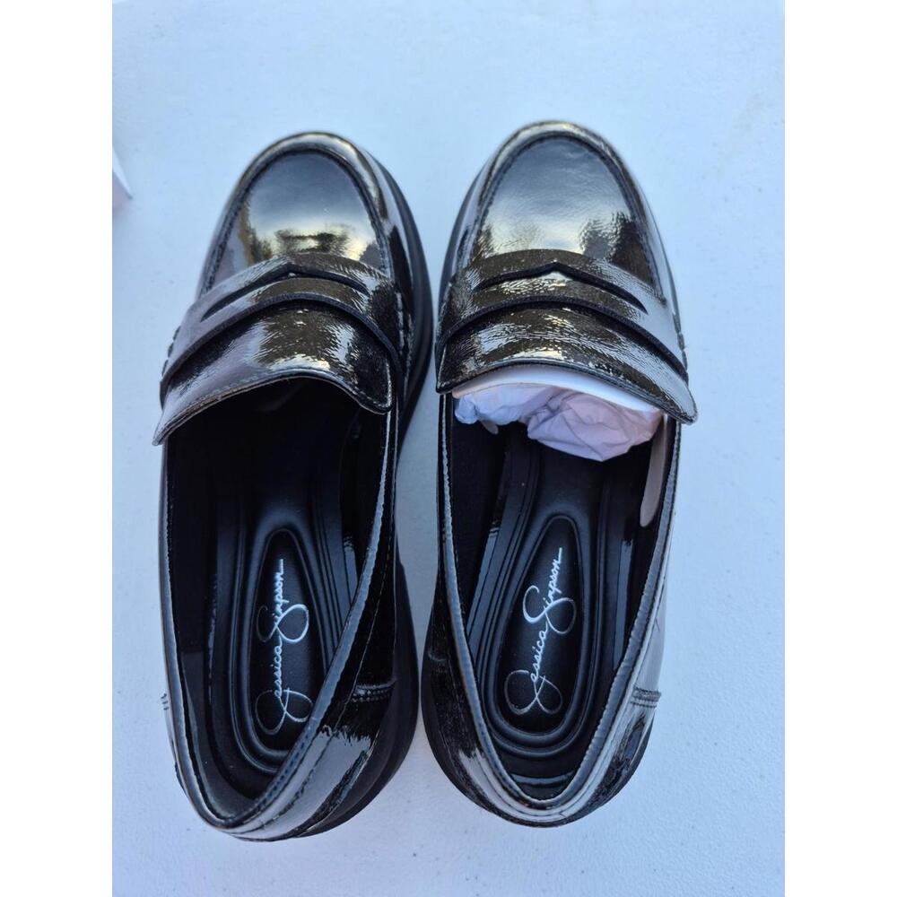 Jessica Simpson Womens Xuris Black Patent Loafer Shoes 6.5 JS-XURIS - Picture 4 of 9